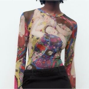NWT ZARA GUSTAV KLIMT BODYSUIT